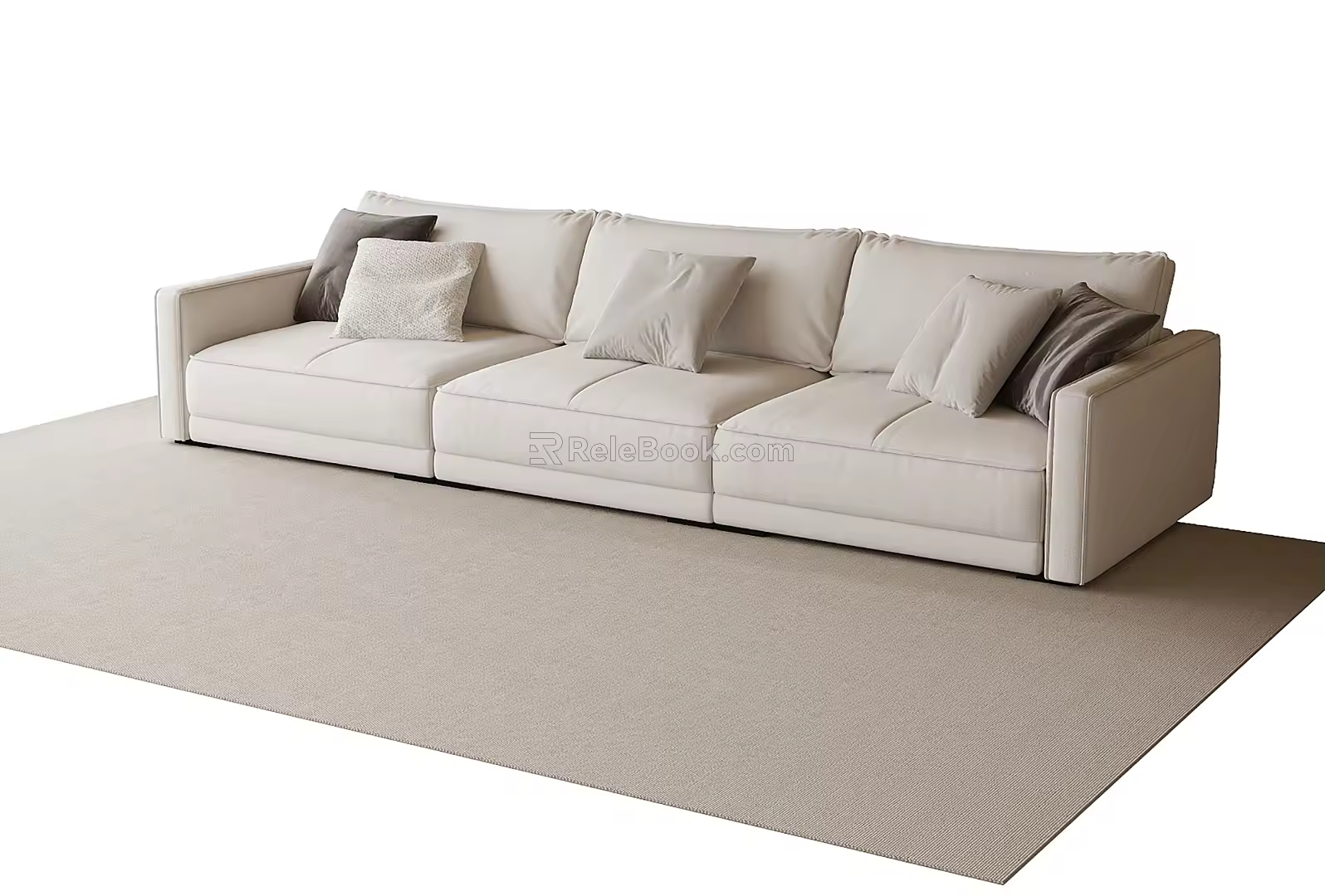 Modern Multi-Person Sofa Three-Person Sofa 3d model