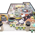 Vibrant Children Playground With Slide Climbing Frame Circular Structure Safe Flooring And Interactive Zones