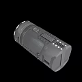 Industrial Equipment Cylindrical Metal Construction Featuring Cooling Vents Control Panel And Mechanical Components