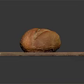 Freshly Baked Golden Bread On Rustic Wooden Cutting Board For Serving