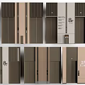 Modern Hotel Elevator Lobby Design With Wooden Panels Metal Accents And Floor Indicators