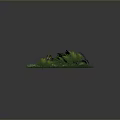 Jungle Adventurer Character Amidst Lush Tropical Plants And Green Grass Terrain