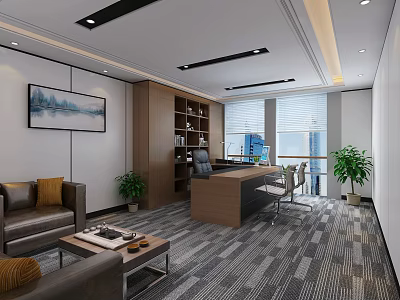 Modern Office Manager's Office 3d model