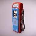 Vintage Dexterson Gas Pump With Red And Blue Classic Retro Design