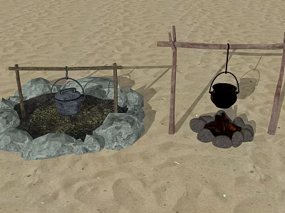 Modern Bonfire Grill 3d model Modern Bonfire Grill 3d model