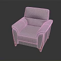 Light Gray Upholstered Single Sofa With Wooden Legs And Modern Design