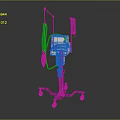 Sports Equipment With Display Screen Mobile Wheels And Adjustable Arm For Fitness Monitoring