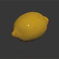 Fresh Ripe Yellow Lemon Fruit With Shiny Texture On Black Reflective Surface