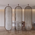 Filament art glass partition screen partition 3d model