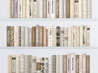 Various Books And Magazines With Diverse Cover Designs On Organized Bookshelf 3d model