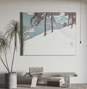 modern decorative painting 3d model
