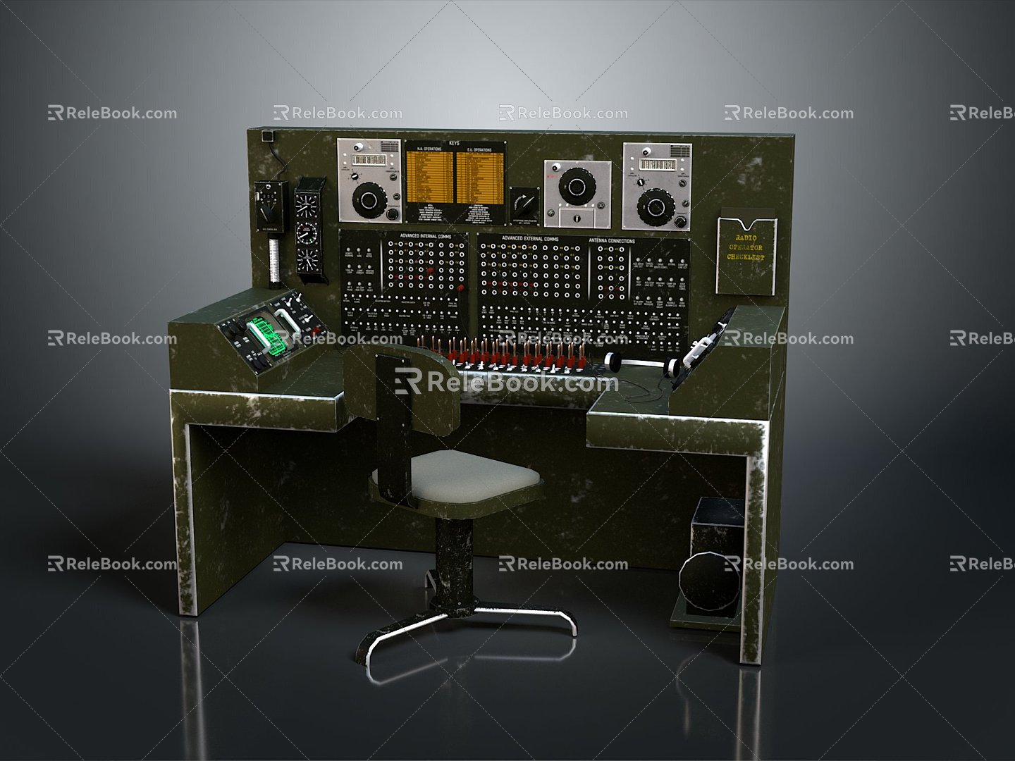 Radio Telephony Military Radio Military Walkie-talkie Military Telephone Military Radio Radio Communication 3d model