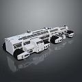 Modular Industrial Transport Vehicle With Multiple Wheeled Units White Black Design