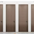 Four Modern Wooden Hinged Doors With Different Panel Designs For Home Interior