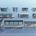 Various Bus Stop Shelter Designs With Modern And Traditional Architectural Structures