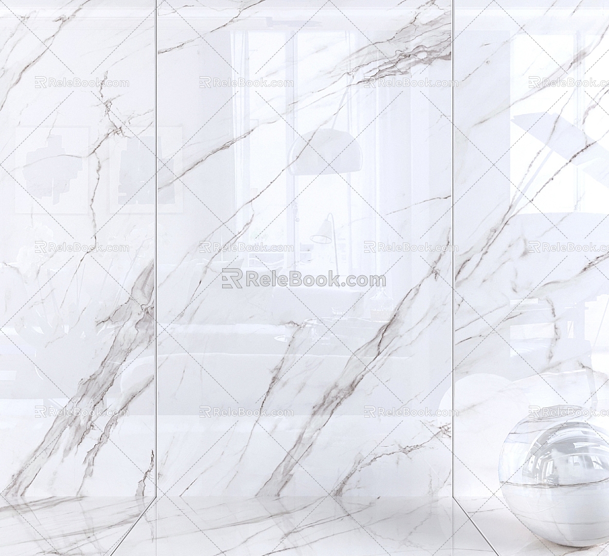 Modern wall marble wall marble wall tile 3d model