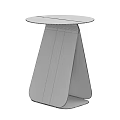 Modern Brass Side Table With Round Top And Sleek Metal Base 3d model