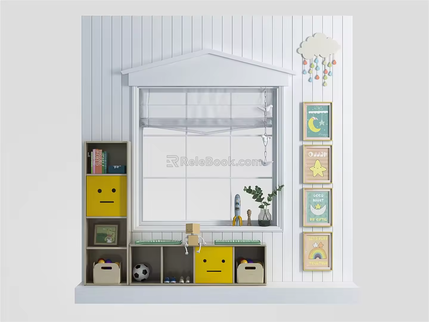 Modern windows 3d model