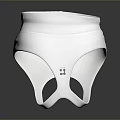 White High Waist Performance Underwear With Stretchy Fabric And Brand Logo