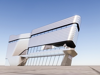 Modern Sales Office Building Simple Sales Department 3d model