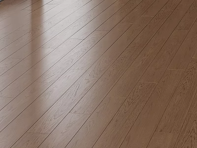 Natural Brown Wooden Flooring With Clear Wood Grain For Living Room Interior 3d model