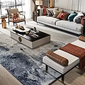 New Chinese Sofa Coffee Table Combination 3d model