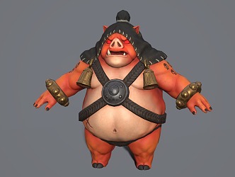 Pig demon game character 3d model