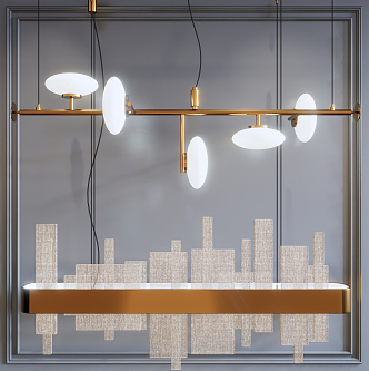 Modern chandelier 3d model