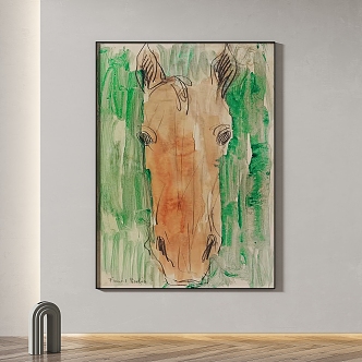 Modern Animal Painting Simple Abstract Decorative Painting 3d model