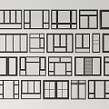 modern floor-to-ceiling windows 3d model