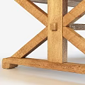 Wooden Dining Table With X Shaped Legs Simple Natural Design For Home