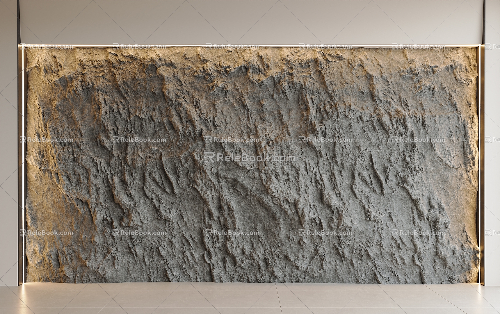 Modern rubble stone background wall rubble stone stone background wall stone wall rock wall culture stone 3d model