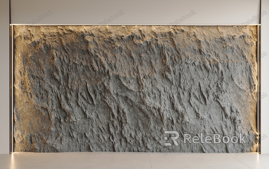 Modern rubble stone background wall rubble stone stone background wall stone wall rock wall culture stone model