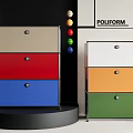 Modern Side Cabinet Dopamine Decorative Cabinet Color Combination Cabinet Memphis USM 3d model