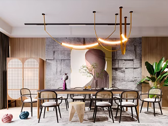 Nordic Restaurant Simple Restaurant 3d model