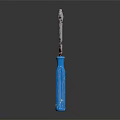 Professional Blue Screwdriver with Transparent Handle and Durable Metal Tip for Hardware Tools 3d model