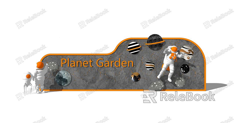 Modern Landscape Wall Children's Constellation Space Landscape Wall model