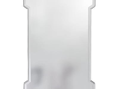 Modern Rectangular Mirror With Sleek Metal Frame Ideal For Living Room Wall Decor 3d model