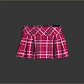 Fashionable Pink Plaid Pleated Skirt With Classic Check Pattern For Women