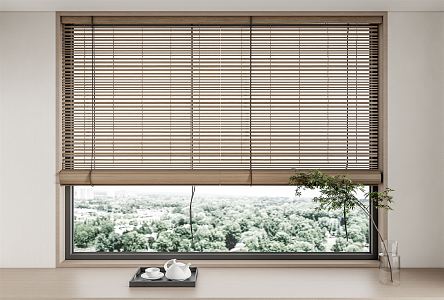 modern roller blind bamboo curtain roller blind 3d model