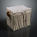 Modern Coffee Table With Woven Top And Metal Frame For Minimalist Living Room Decor