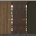 Classic Wooden Hinged Doors In Three Different Colors For Interior Design 3d model