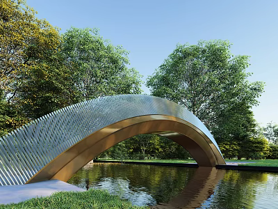 Modern Bridge Luhu Bingling Bridge 3d model