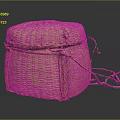 Natural Straw Woven Storage Basket With Lid And Rope Details For Home Organizing