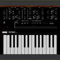Modern Music Keyboard With White Keys Control Knobs And Black Design For Daily Use