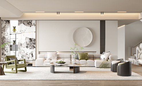 modern living room 3d model