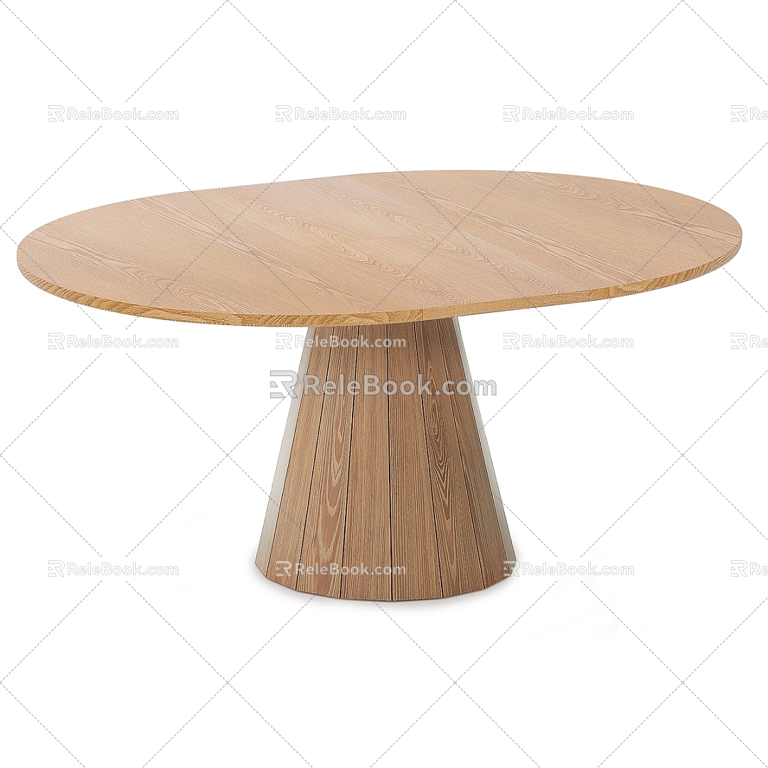 Nordic Simple Dining Table 3d model