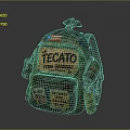 TECATO Pero Mondo Vintage Backpack With Decorative Tags And Small Items