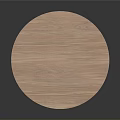 Modern Round Wooden Table With Black Mesh Legs And Blue Base