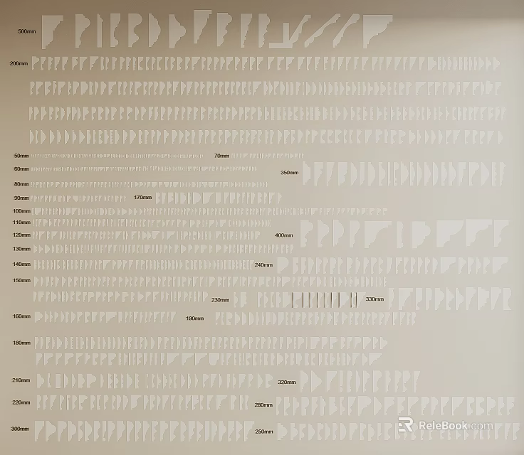 Stylish Modern Decorative Corner Lines Design For Interior Wall And Ceiling Decoration 3d model